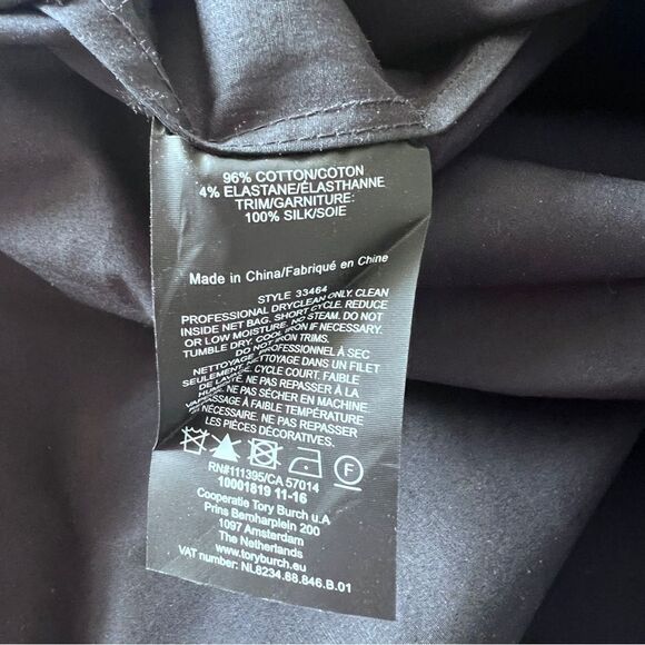 TORY BURCH Navy Blue Embellished Tunic Size 0 - Picture 8 of 8